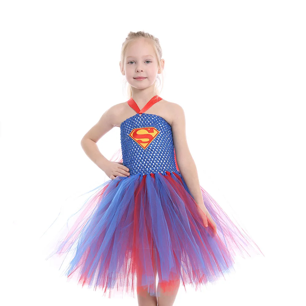 

Girl Dress Cosplay Dawn Of Justice-Wonder-Woman-Costume Children Kids Superhero Cosplay Halloween Party Costume For 2-12-Years