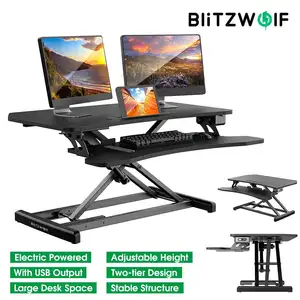 Blitzwolf electric lifting laptop table large space 2-tier height adjustable desk table stand with usb port 150-500mm 1 Item image
