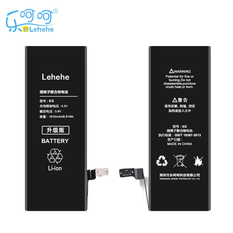 New 100% Original LEHEHE Battery For iphone 6 6G 1810mAh High Quality 0 cycle Battery Year warranty Replacement Free Tools Gifts