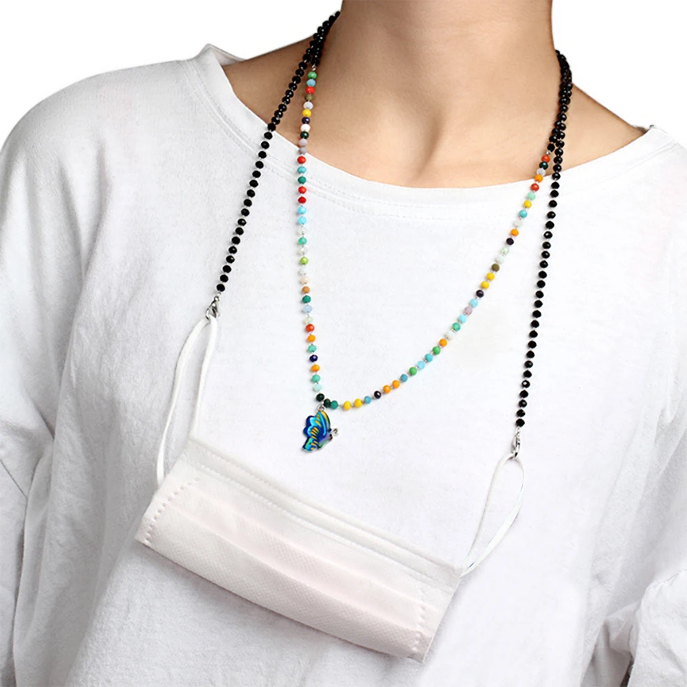 Новая женская цепочка на свитер аксессуары Мода Цвет риса бисерная цепь Кулон