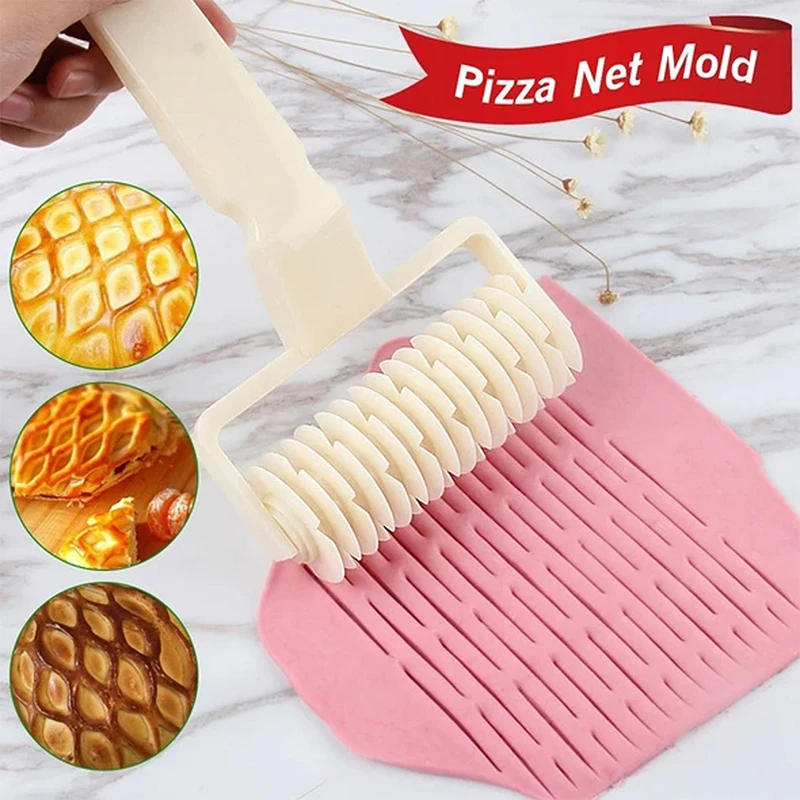 

Pizza Roller Cutter Pie Cookie Cutter Pastry Baking Tools Knife Bakeware Embossing Dough Roller Lattice Cutter Craft Baking Tool