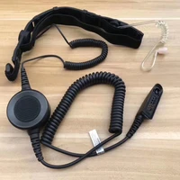 fireman conductive military helmet skull bone conduction headphones with big ptt for motorola gp328 walkie talkie