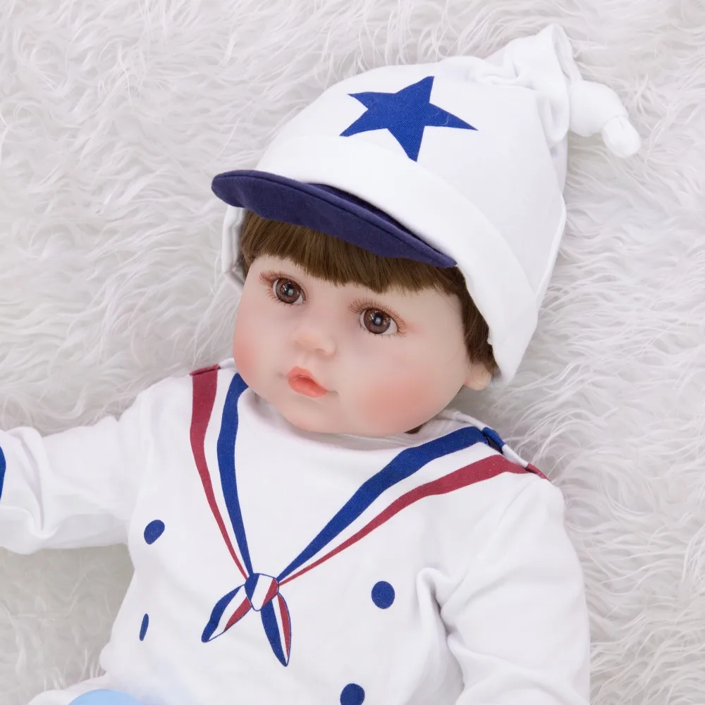 60 см reborn Кукла-младенец мальчик и Повседневная стильная одежда Детский мягкий