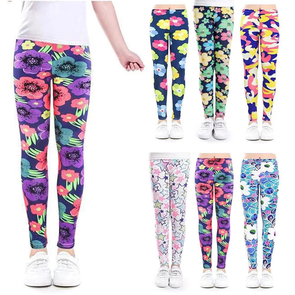 

Kids Leggings for Girls Spring Summer Girl Floral Pencil Pants Children Trousers Casual Print Leggings for Baby Girl Leggings
