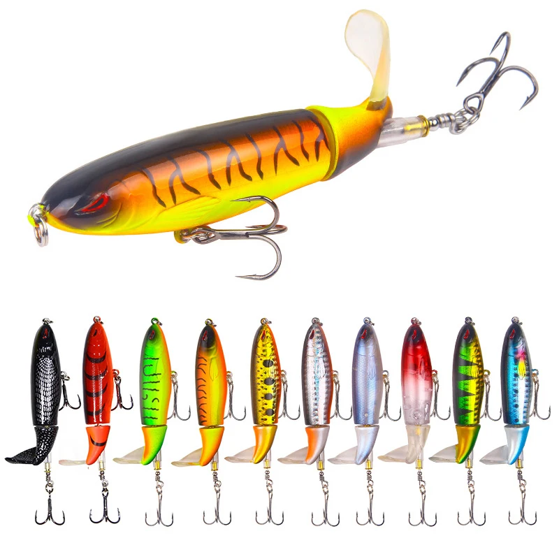 

1PCS Spinner Bait Whopper Popper Soft Rotating Fishing Lure Topwater 13/15/35g Tail Wobblers Tackle Pesca Swimbait Lifelike