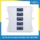 Усилитель сотовой связи B28 700 B5 850 B4 1700 B2 1900 B7 2600 МГц, пятидиапазонный GSM DCS WCDMA LTE 2G 3G 4G ретранслятор сотовой связи без антенны