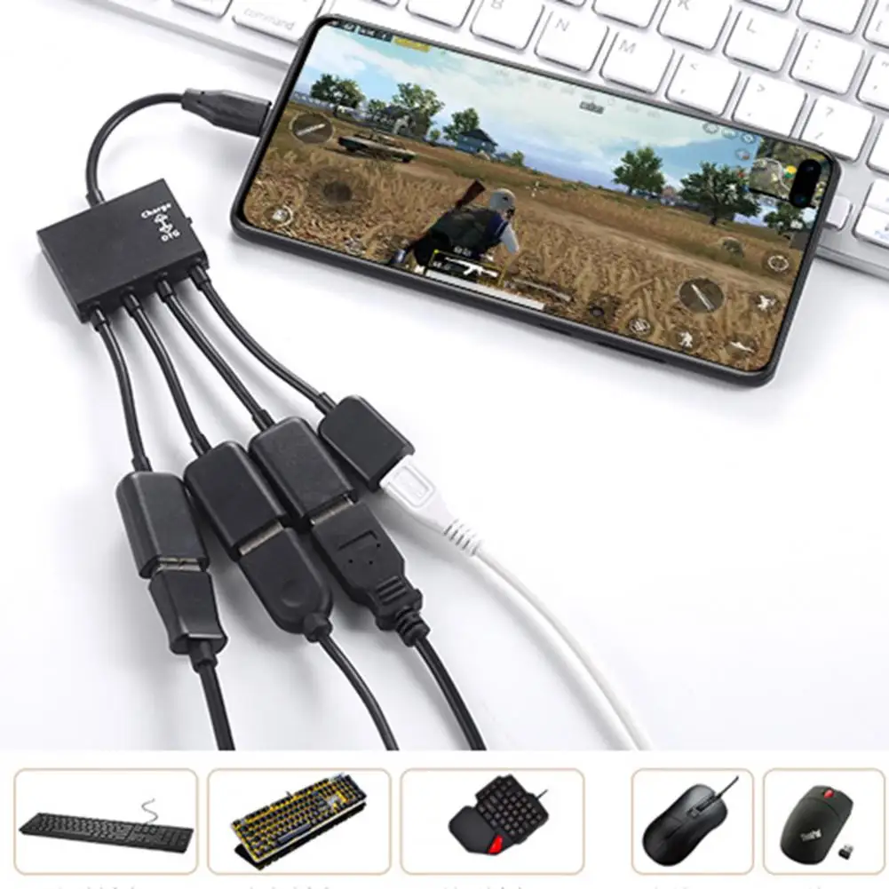 Кабель переходник с эффектом приближения c зарядкой Micro USB для передачи данных от 1