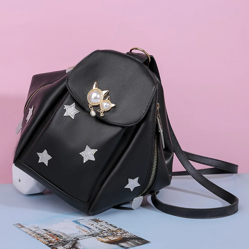 Женский модный рюкзак женский из искусственной кожи школьная сумка на плечо для