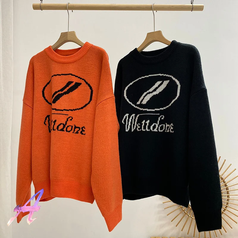 

We11done Sweater High Quality Super Thick Knitted Sweater with Big Pullover Oversize Welldone Fashion Sweaters