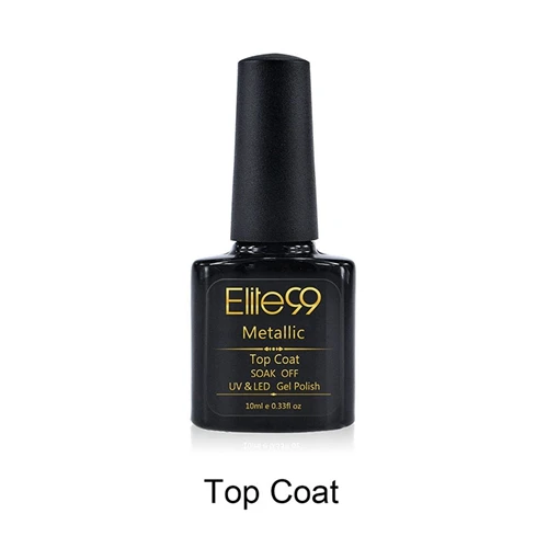 Top Coat Elite99 10 мл металлизированные глянцевые Гель-лак для ногтей металлический титановый Декоративный Лак для ногтей необходимо металлический верх пальто универсальная ногтей маникюрный лак - Цвет: Top Coat