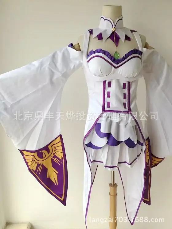 Костюмы для косплея Re Zero Kara Hajimeru Isekai Seikatsu Emilia женское платье с головным убором