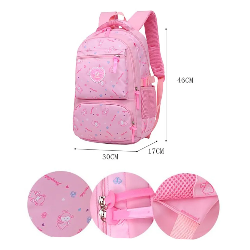 3Pcs set Elementary School Bag Bookbag Satchels Princess Backpack with Lunch Kits for Teen Girls Mochila Primary Rucksacks | Багаж и сумки