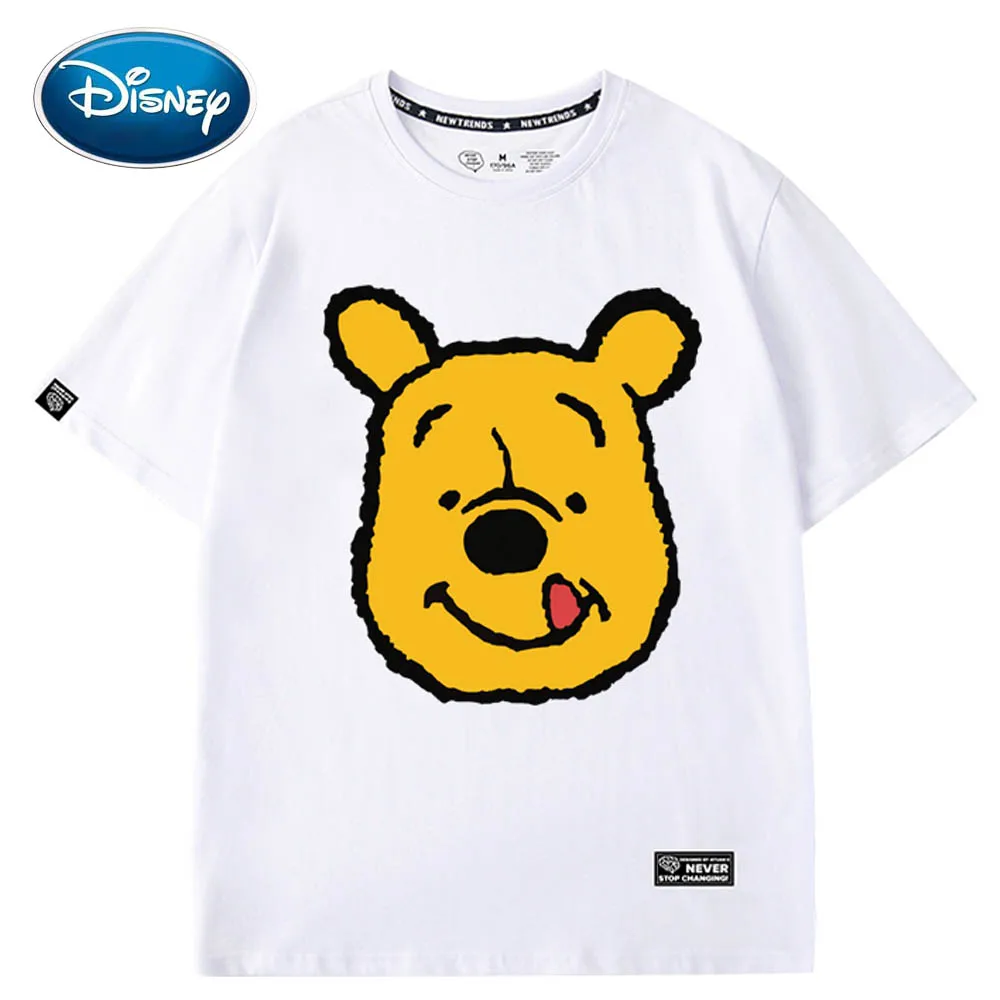 Стильная хлопковая женская футболка с мультяшным принтом Винни Пух 5