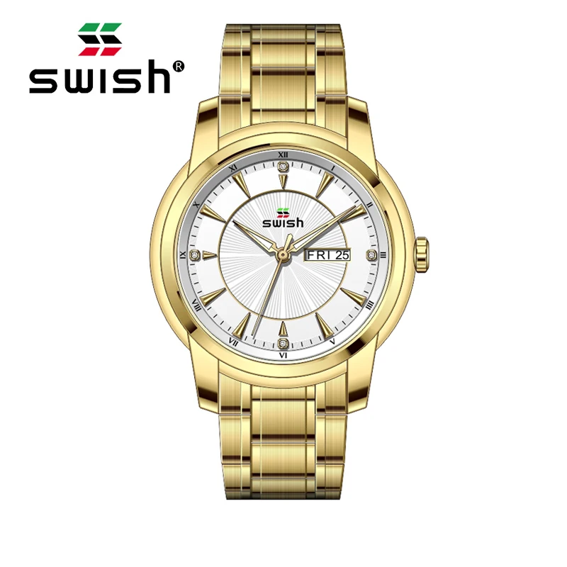 SWISH новый продукт мужские модные часы спортивные водонепроницаемые кварцевые