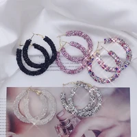 trend women earrings goth woman resin flash hoops female accessories fashion personality punk rave party womens jewelry earring