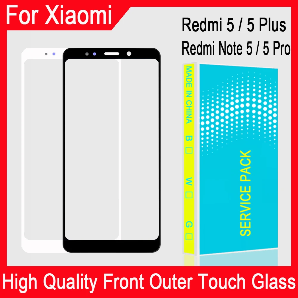 Фото Сенсорная Панель переднее стекло для Xiaomi Redmi5 5 Plus Redmi Note5 Note Pro Передняя панель ЖК