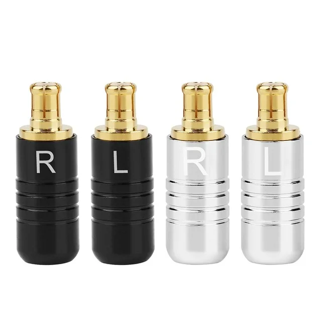 

2pair A2DC Jack Headphone Splice Adapter For CKS1100 LS400 LS300 E40 E50 E70 Blk Earphone Male Connector HIFI Headphones Solder