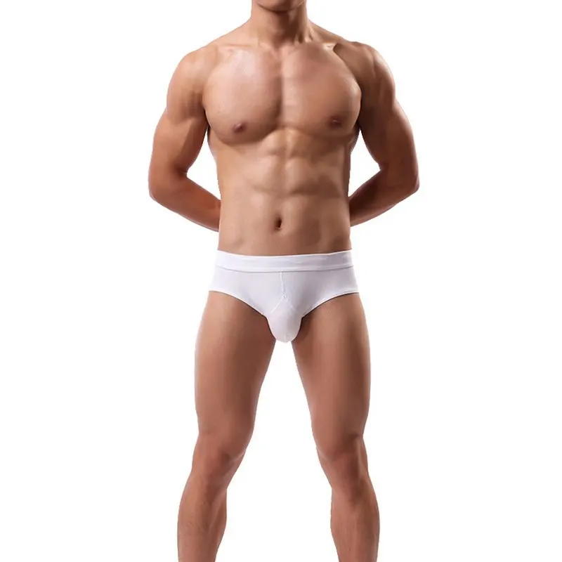 2020 мужские удобные дышащие Однотонные трусы Мужские хлопковые с эластичным