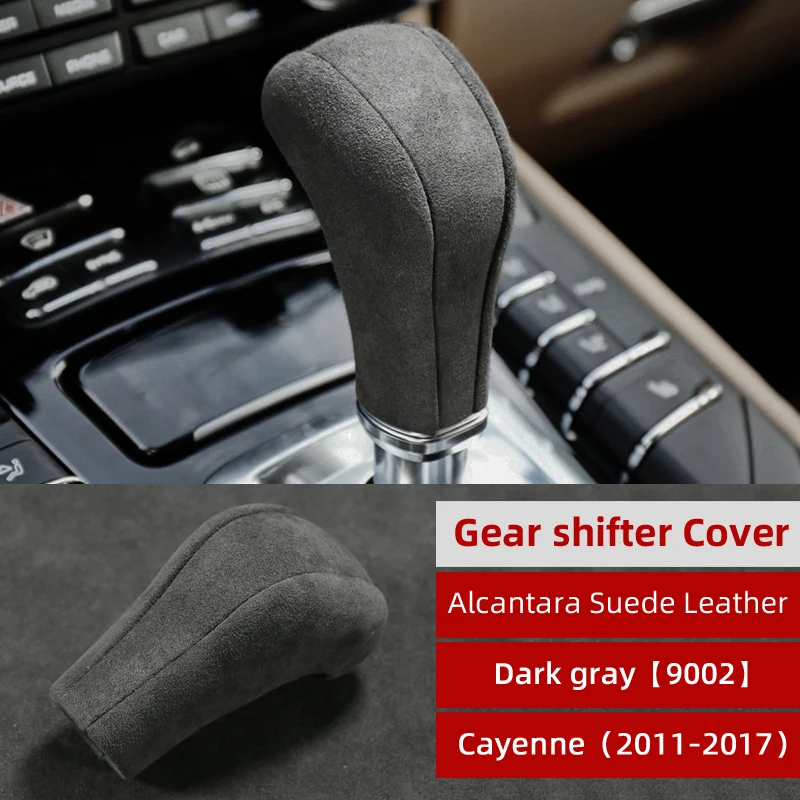 

TPIC For Porsche Cayenne 2011-2017 Alcantara ABS Car Gear Shift Knob Cover Trim Sticker Car Decoration Interior Accessories