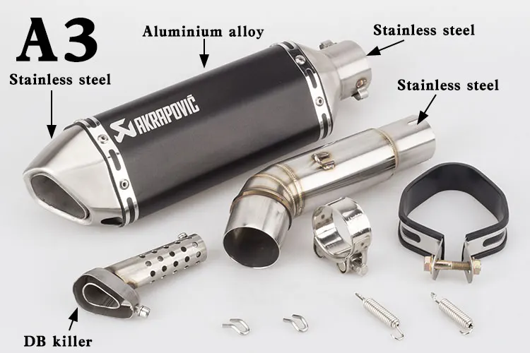 Мотоцикл Akrapovic выхлопная труба и Соединительная труба с DB Killer для Honda CB600F Hornet CBR600F 2007-2013 Escape Moto Cross