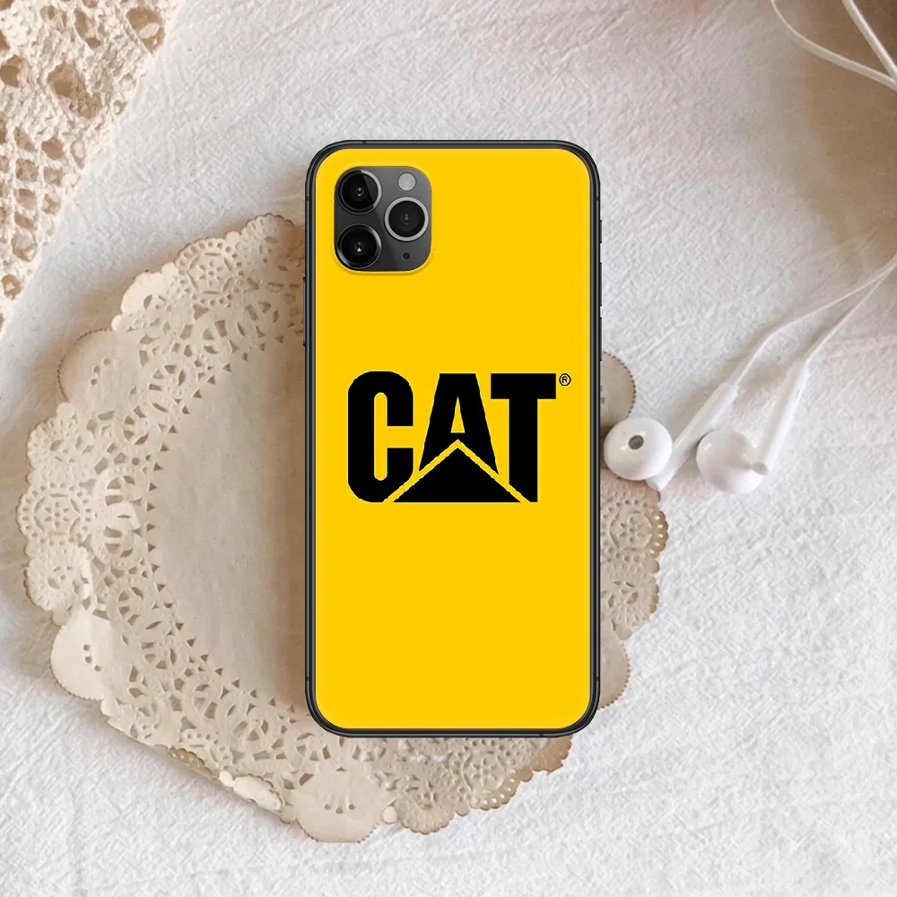 

Caterpillar CAT Phone Case Cover Hull For iphone 5 5s se 2020 6 6s 7 8 12 mini plus X XS XR 11 PRO MAX black Cover Fashion