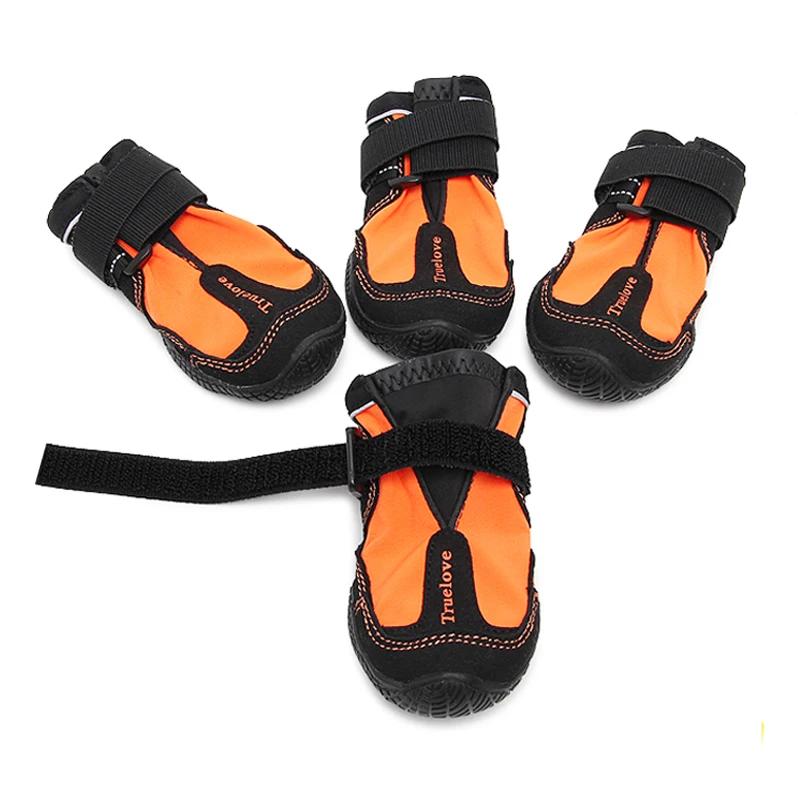 

Truelove Pet Dog Shoes Reflective Winter Snow Shoes Rubber Sole Anti-slip Sport Rain Waterproof for Dog Boots Puppy Medium Large
