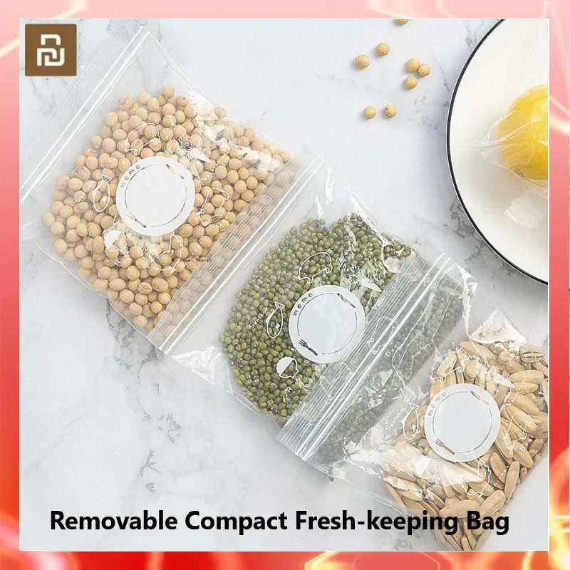 

Mijia Removable Compact Fresh-keeping Bag Household thickened 50 pieces double seal self sealing fresh keeping bag food storage