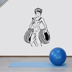 Креативная сексуальная девушка, наклейка на стену, автомобильные колеса, ремонт, обслуживание, дверь, гараж, магазин, интерьерный декор, виниловая наклейка ph683