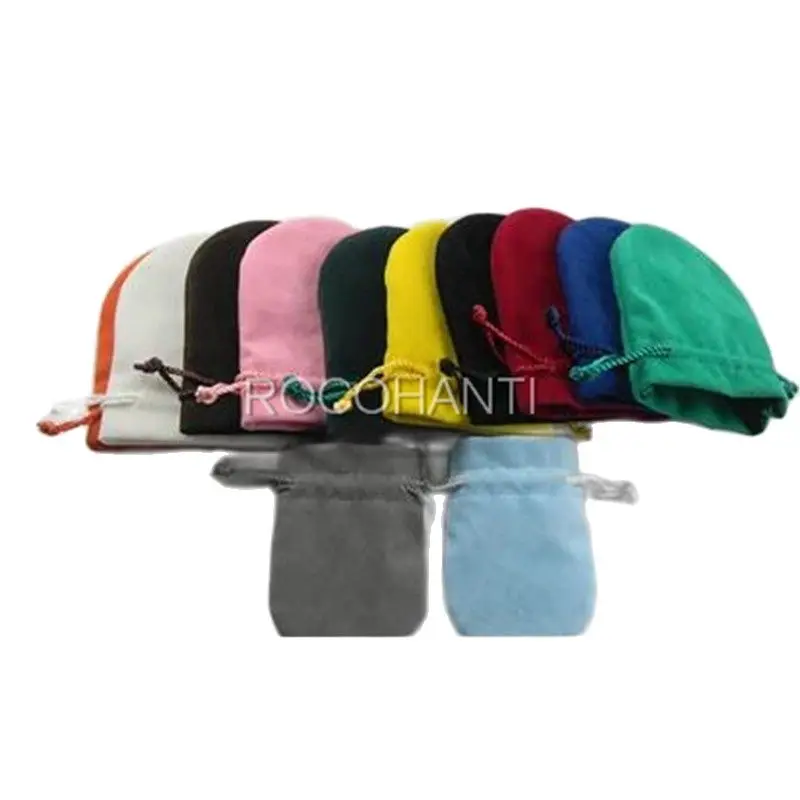 100 шт мягкие бархатные тканевые мешочки для ювелирных изделий Calabash открывающиеся