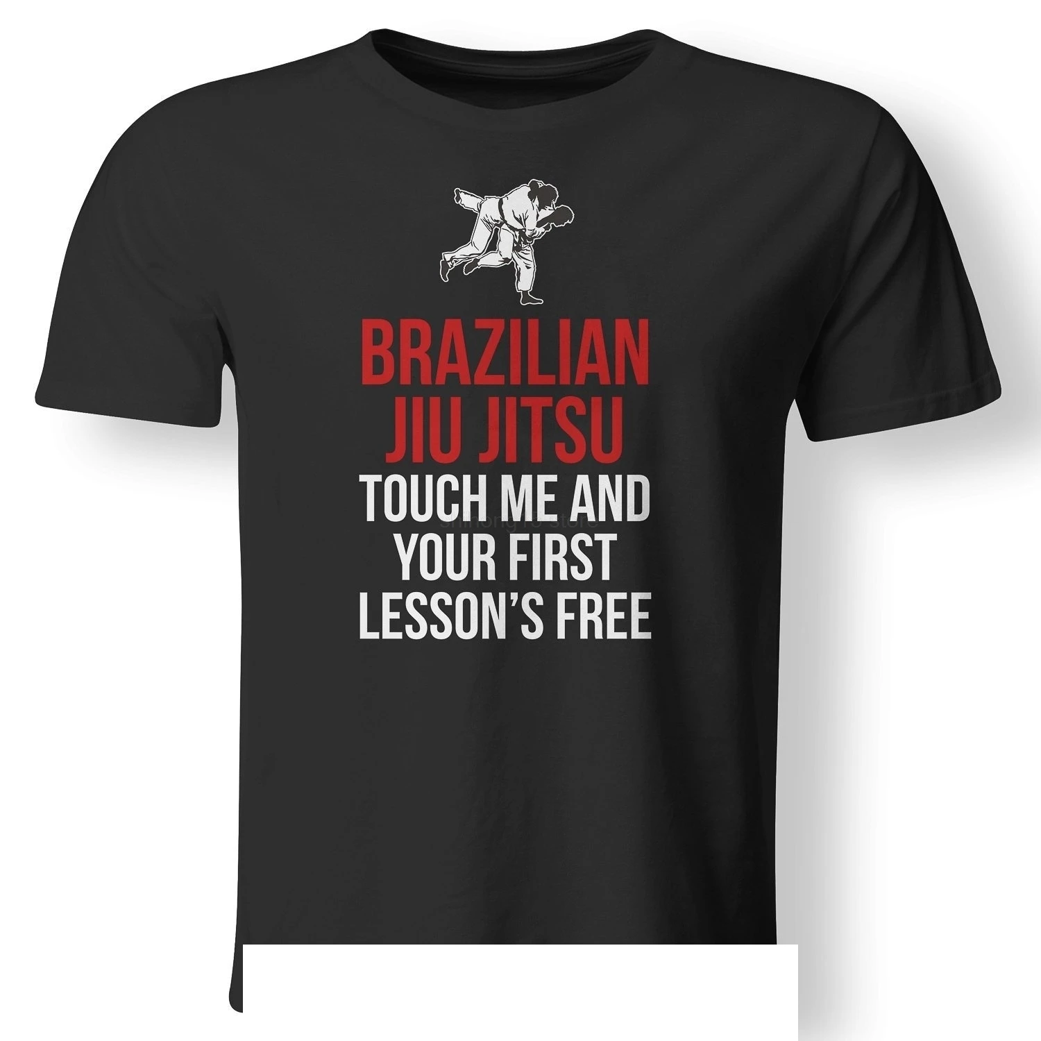 Мужская футболка бразильский джиу джитсу тач меня и ваш первый урок свободная