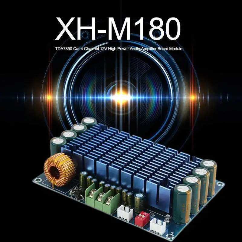 4x50 Вт XH-M180 TDA7850 автомобильный 4-канальный 12 В усилитель высокой мощности модуль