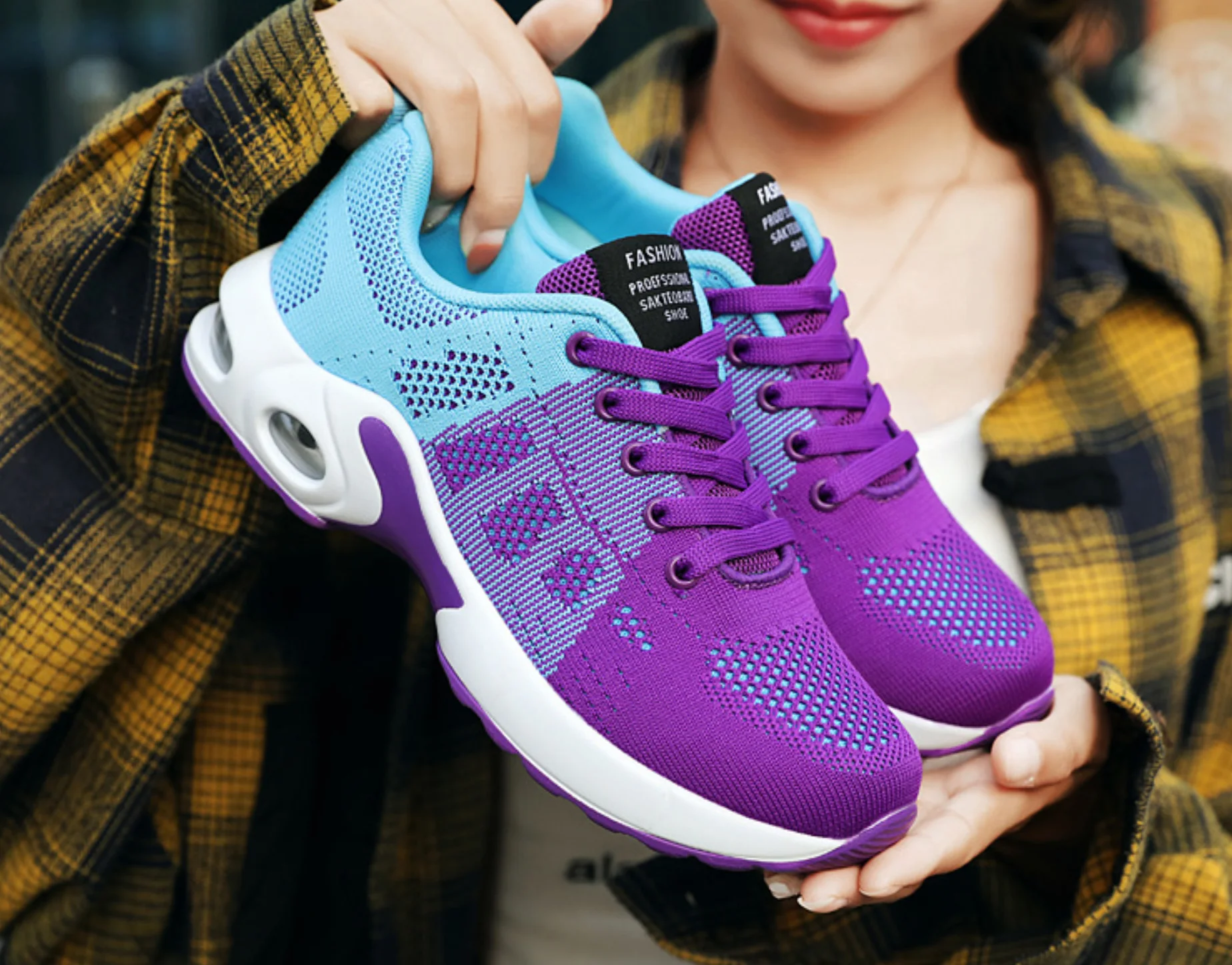 Кроссовки женские на платформе Повседневная модная Уличная обувь Сквозные