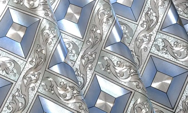 Beibehang Европейский K ТВ Золотой Серебряный квадрат papel де parede рулоны ТВ фон обои 3d современные обои для стен 3 d