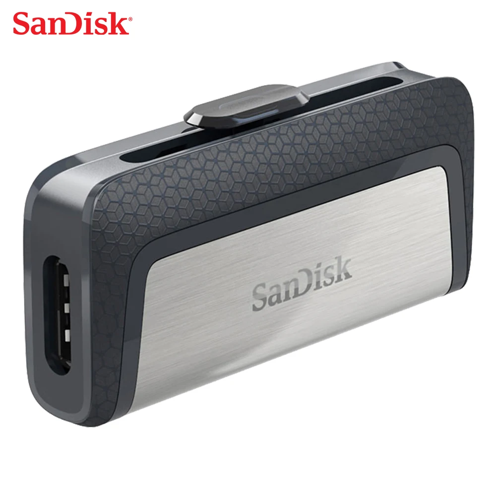Флеш-накопитель SanDisk Type-C USB 3,1, OTG Флешка с двойным интерфейсом, 128 ГБ, 64 ГБ, 32 ГБ, 16 ГБ, Ultra Dual Drive USB 3,1, скорость чтения до 130 м/с от AliExpress WW