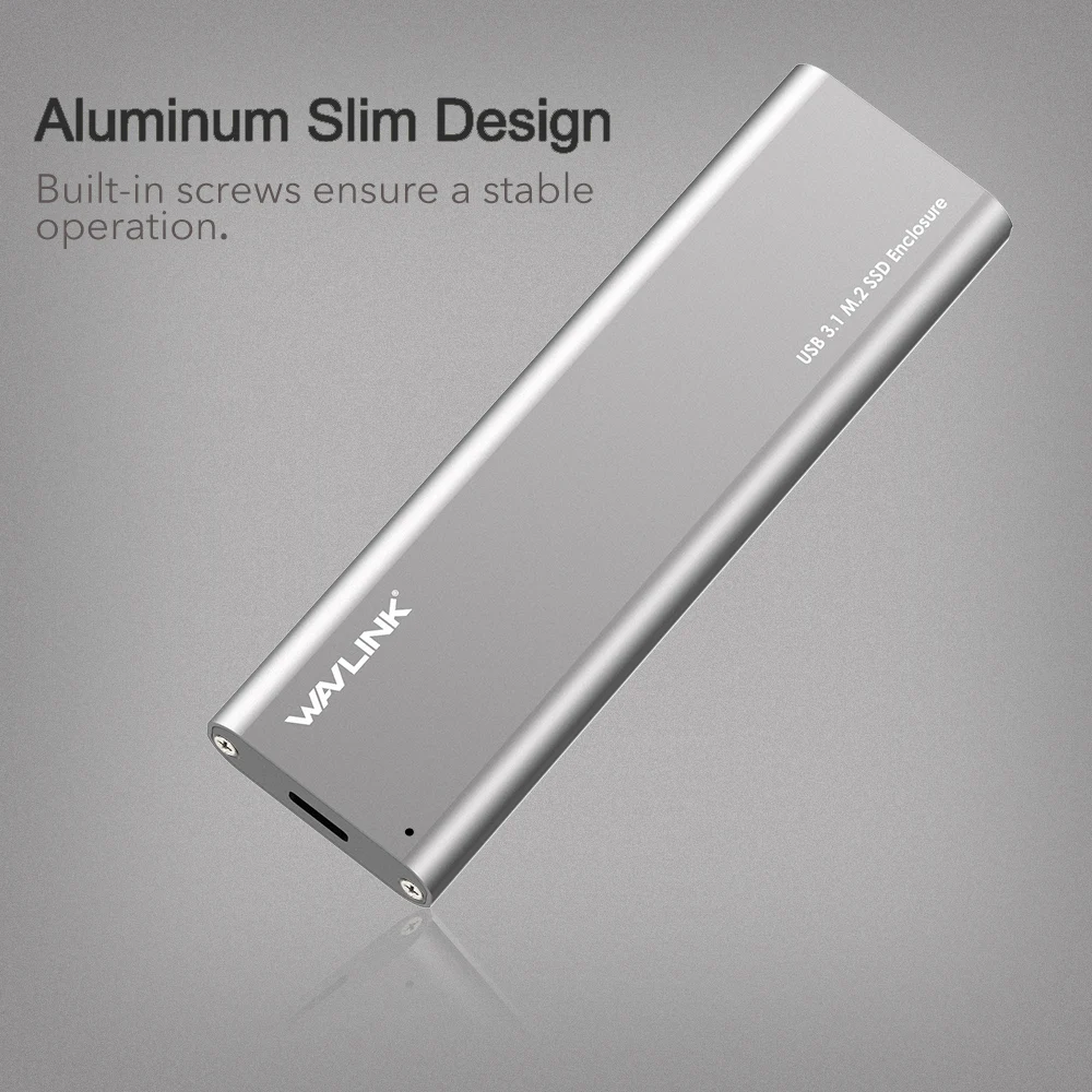 Wavlink USB C Gen 2 10 Гбит/с M.2 SSD корпус B Ключ внешний адаптер NGFF Sata HDD диск для 2230/2242/2260/2280