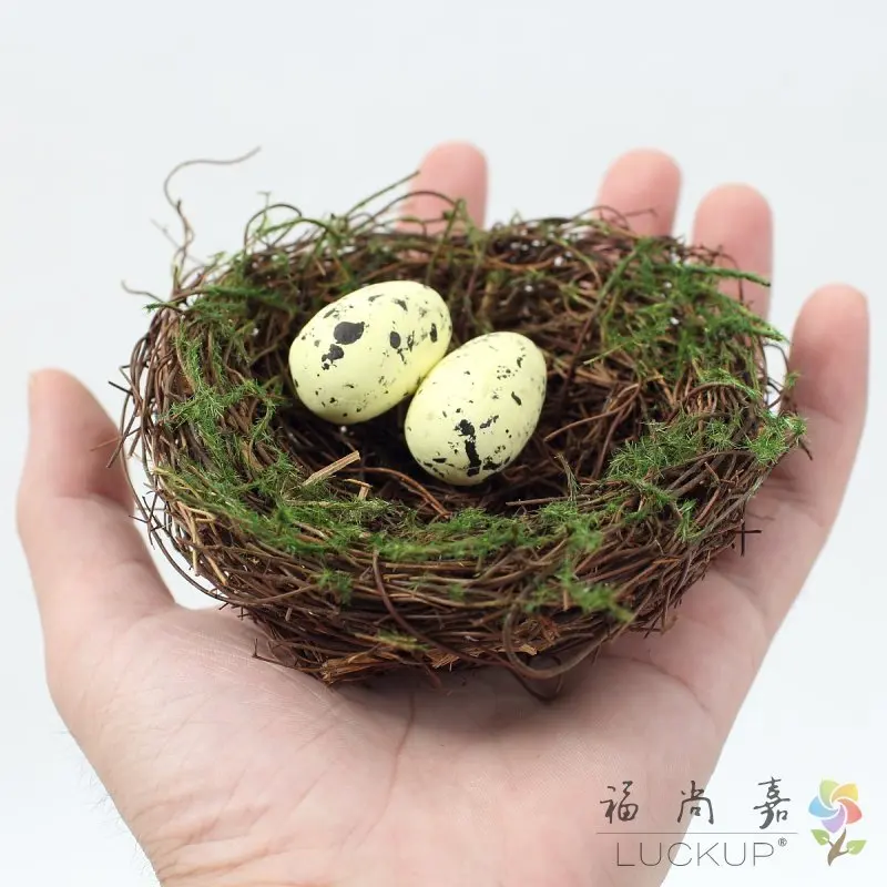 Натуральная сухая трава искусственная пластиковая яйца украшение для стола