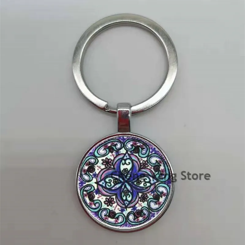 Новинка 2020 Классический женский брелок с изображением мандалы и цветка