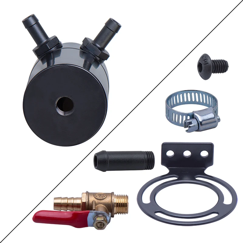 Универсальный 2 портовый гонок 2.0L маслоотделитель с фильтром и клапаном|Наборы