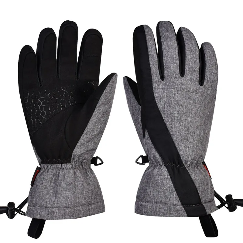 

1 Pair Touch Screen Thermal Winter Gloves Full Finger Anti-Skid Warm Snow Ski Gloves Waterproof Cycling Motorcycle Heated Gloves