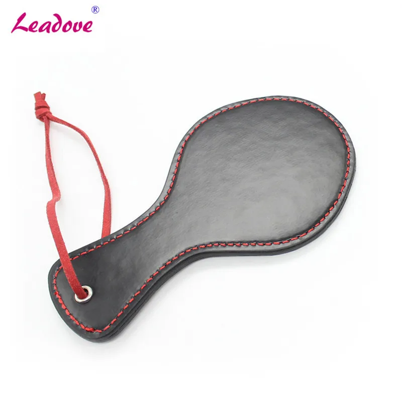 БДСМ бондаж черная кожа круглая мини маленькая ударная любовь весло шлеп