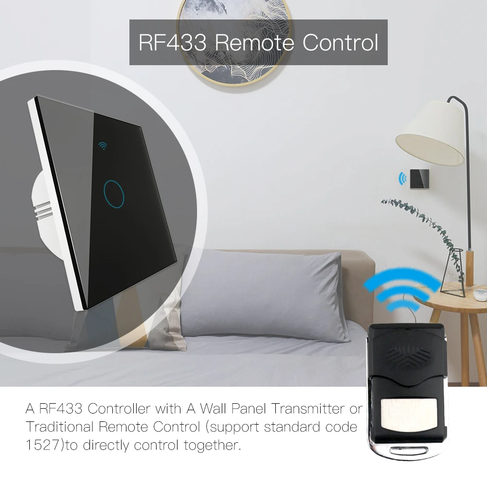 RF 433 МГц WiFi умный светильник выключатель Smart Life Tuya Беспроводной дистанционного