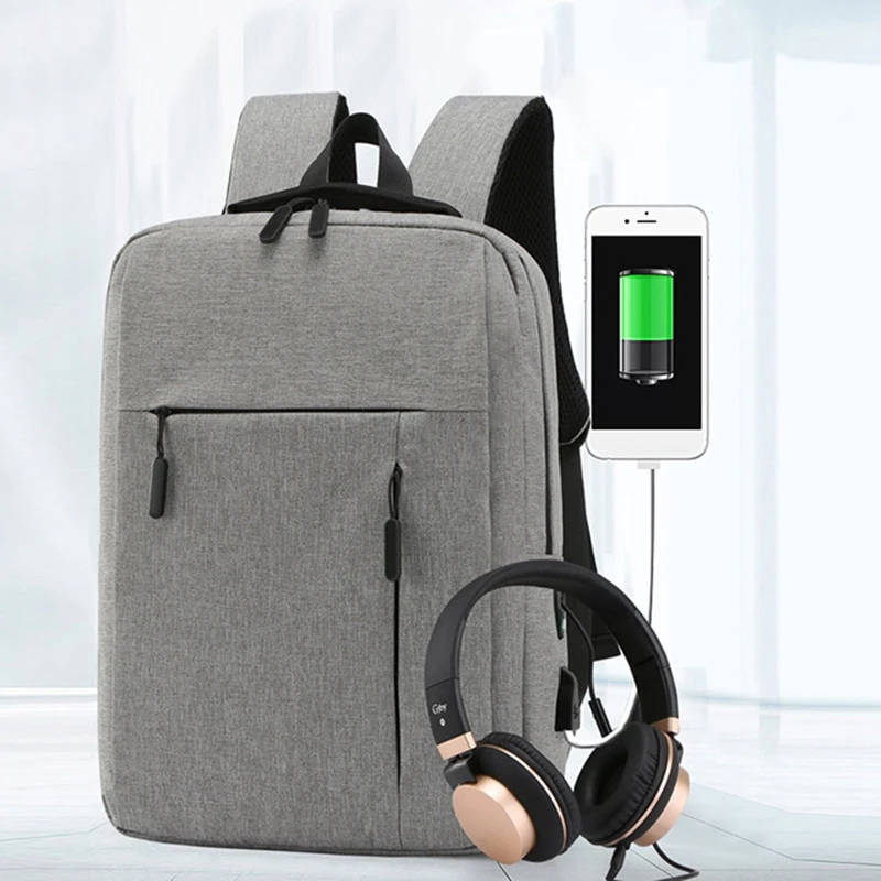 Мужской рюкзак с зарядкой от usb 15 6 дюймов сумки для ноутбука мужские бизнес