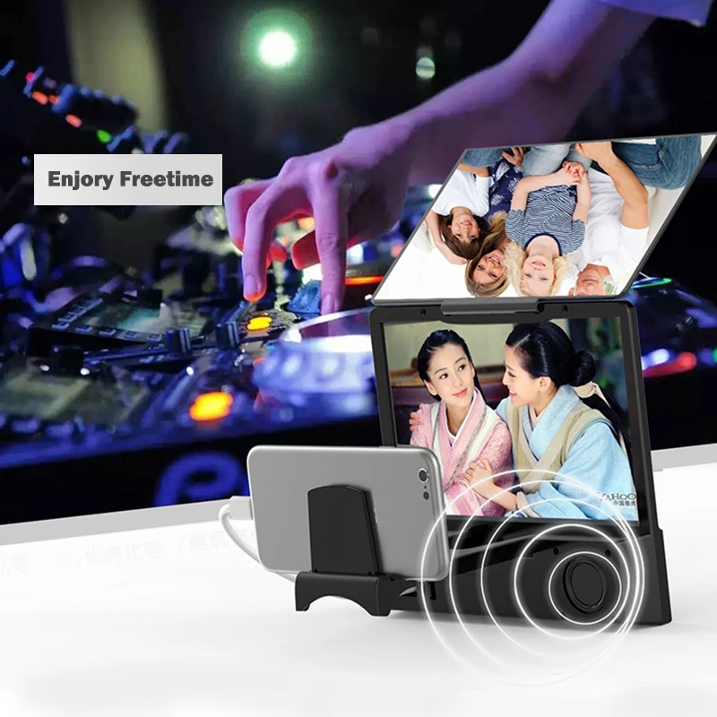 Складной Настольный держатель для сотового телефона подставка 3D HD экран