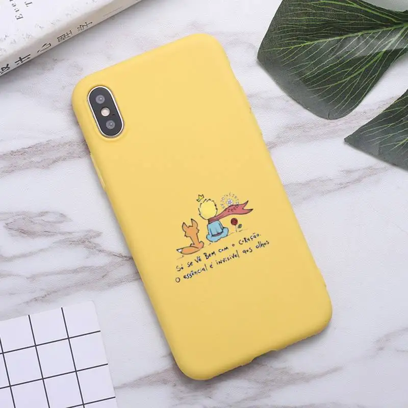

Cute Little Prince art Phone Case Candy Color for iPhone 6 7 8 11 12 s mini pro X XS XR MAX Plus