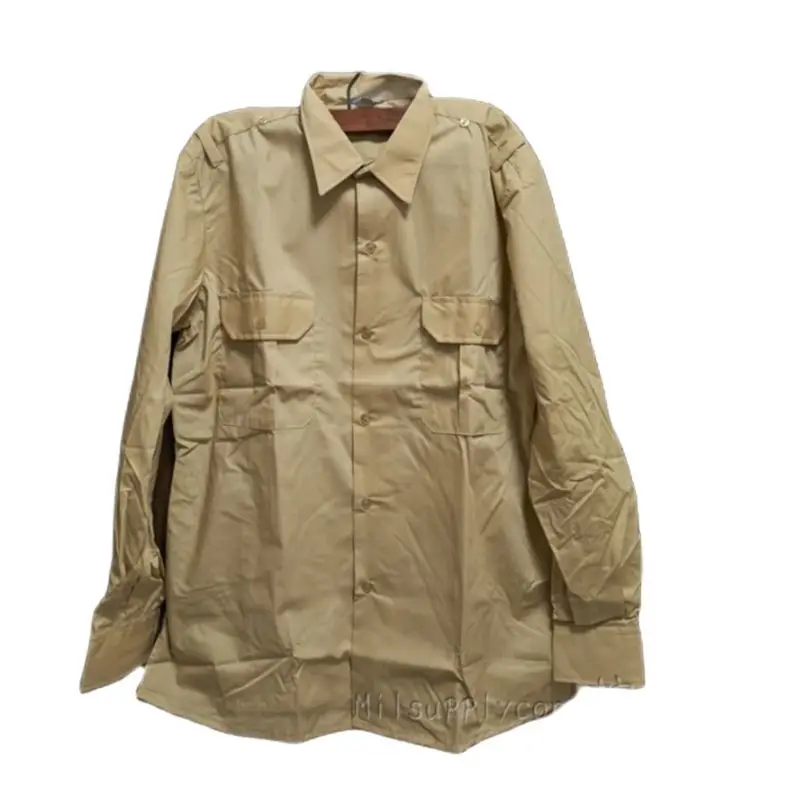 

SMTP JW1 Military version of Spanish Ministry of Defense CTI Technical Center issued khaki shirt long sleeves military shirt