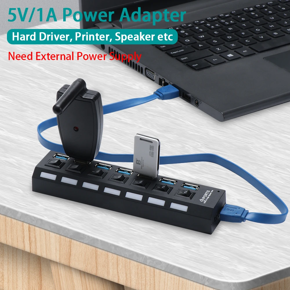 Высокоскоростной USB концентратор 3 0 4 порта адаптер разделитель подключи и играй