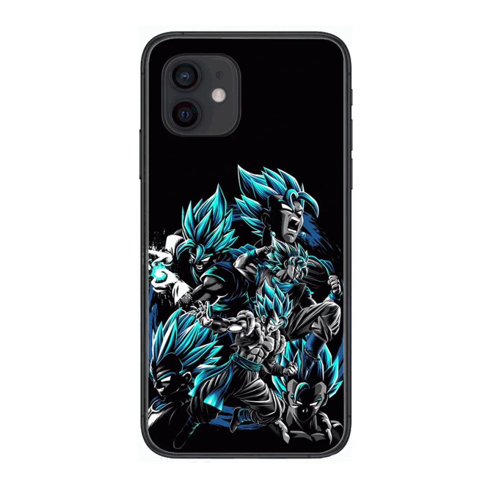 

Saiyan plus phone case Trend front Frosted anti-drop soft silicone Style Phone Case cover For iphone 12 pro max 11 8 7 6 s XR P