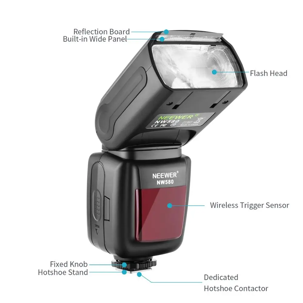 Беспроводная вспышка Neewer Speedlite для Canon Nikon Sony Panasonic Olympus Fujifilm и других DSLR-камер со