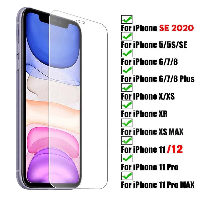 Защитное стекло для iphone 12 mini 11 Pro XS Max X XR SE 2020 экрана 6S 7 8 plus pro max|Защитные стёкла и