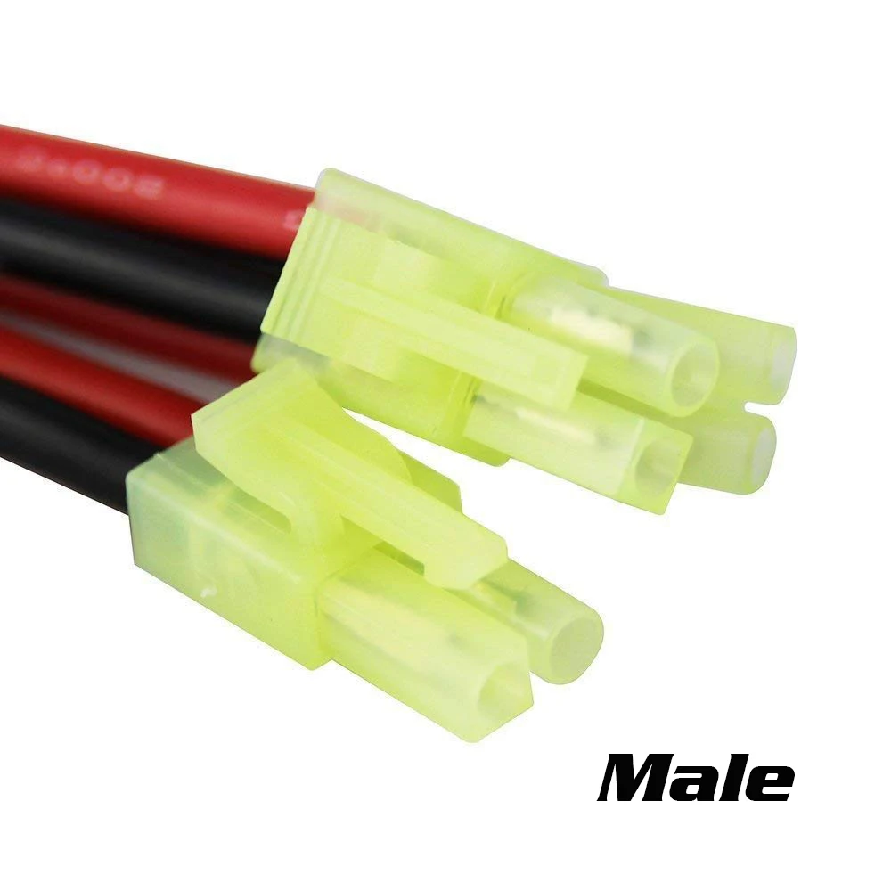 2 шт. силиконовые соединители для батарей Mini Tamiya Lipo 14awg 100 мм|lipo battery connector|silicone
